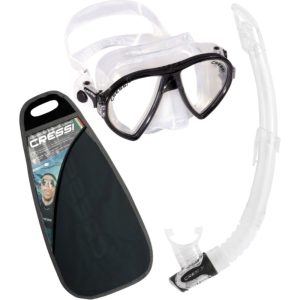 Cressi Mask and Snorkel Set Ocean and Gamma clear black