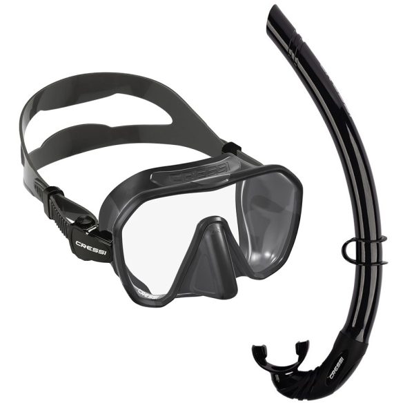 Cressi Mask and Snorkel Set Z2 Small and Free black